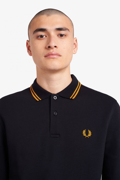 Polo Uomo rovescio in pile Nero Fred Perry- Francavilla Moda